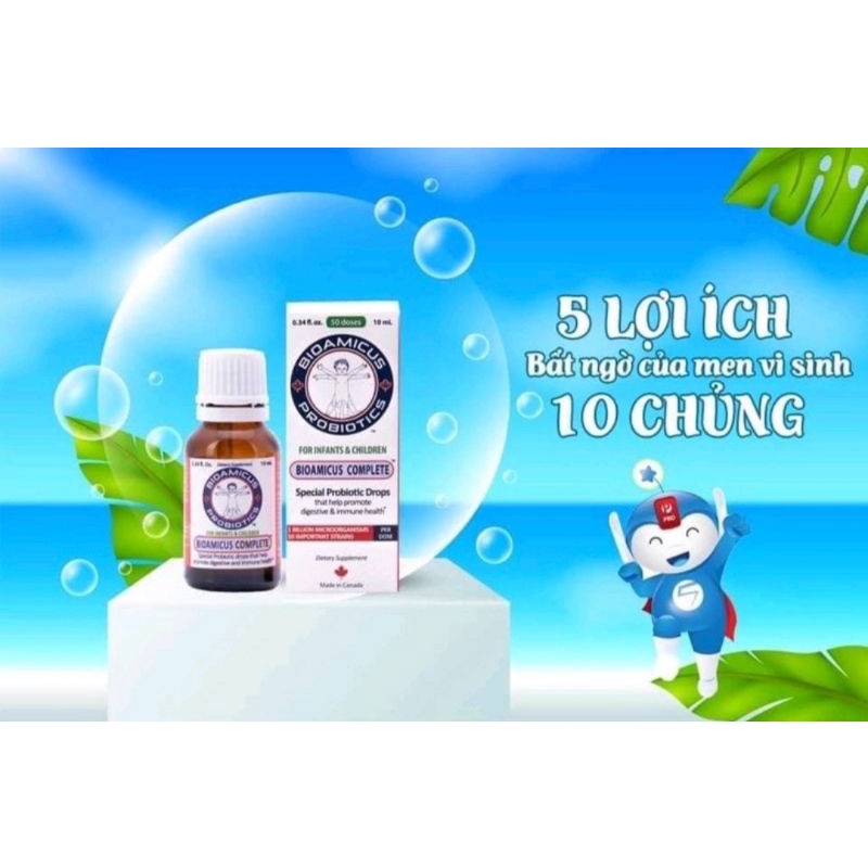 ✅ MEN VI SINH BIOAMICUS COMPLETE 10 CHỦNG LỢI KHUẨN