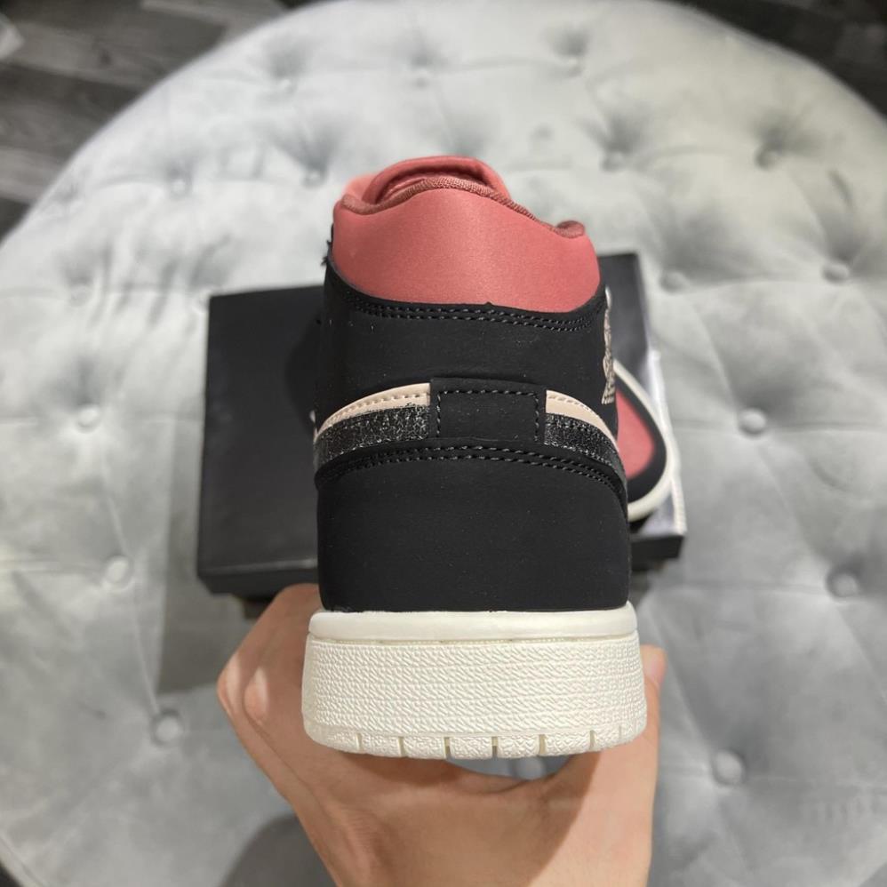 Giày Jordan JD1 đen đỏ mận cao cổ cao cấp mới, Giậy JD1 Đỏ Mận