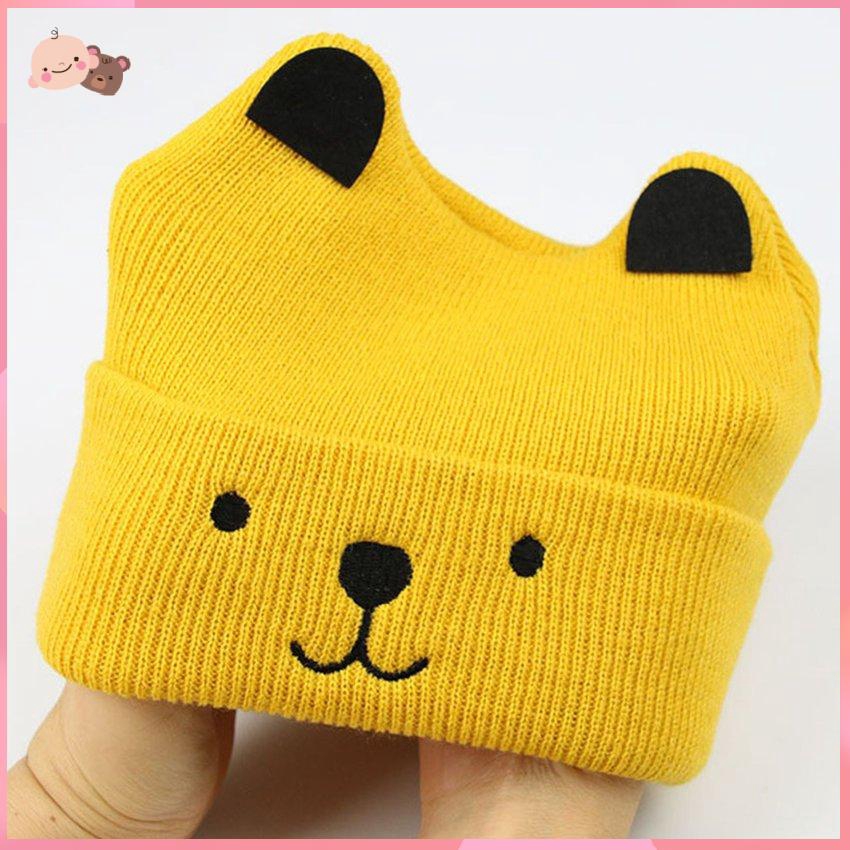 Mũ beanie dày giữ ấm họa tiết đáng yêu cho bé từ 0 - 3 tuổi