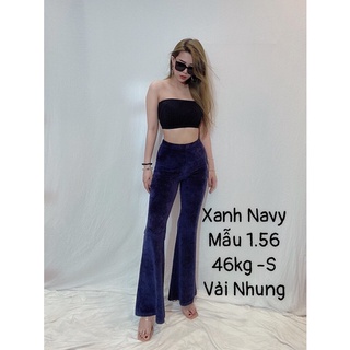 Quần Lưng Cao F21 Nhung Gân Ống Loe - 3526