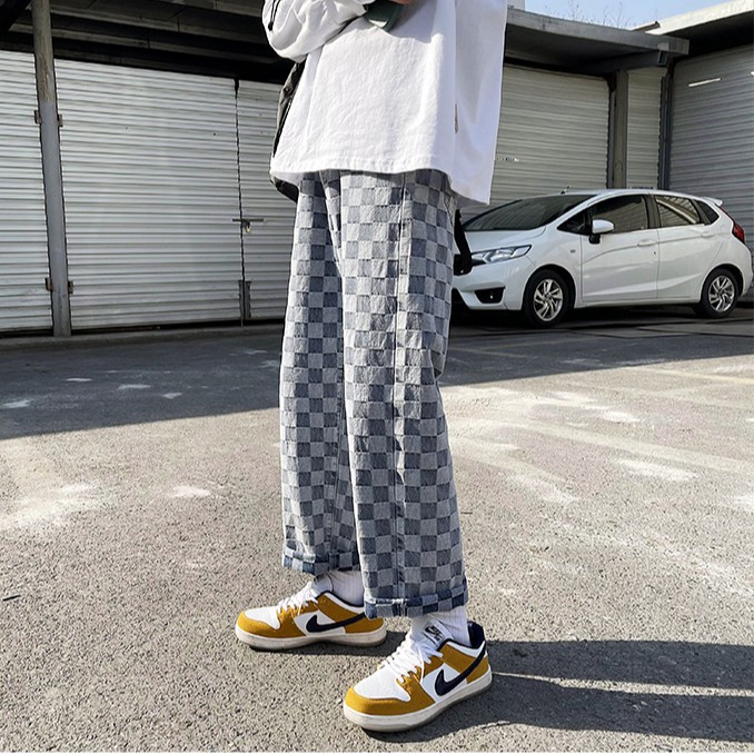 [HÀNG SẴN] Quần Jean họa tiết CARO Quần Jean Ống Rộng Phong Cách Đơn Giản Thời Trang Cho Cặp Đôi dành cho cả nam lẫn nữ | BigBuy360 - bigbuy360.vn