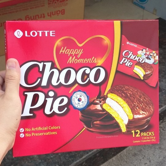 Bánh Chocopie Lotte Hàn Quốc - Hộp 12 cái 336g