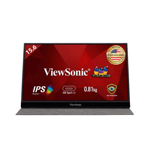 Màn Hình Di Động Viewsonic VG1655 (15.6&quot;/FHD/IPS/6.5ms/60hz/hdmi+Usbtypec+Audio)