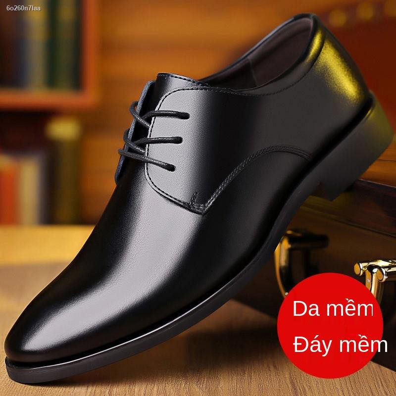 Giày nam mùa hè mới phù hợp với công việc kinh doanh thoáng khí bình thường của người Anh mũi nhọn chú rể cưới