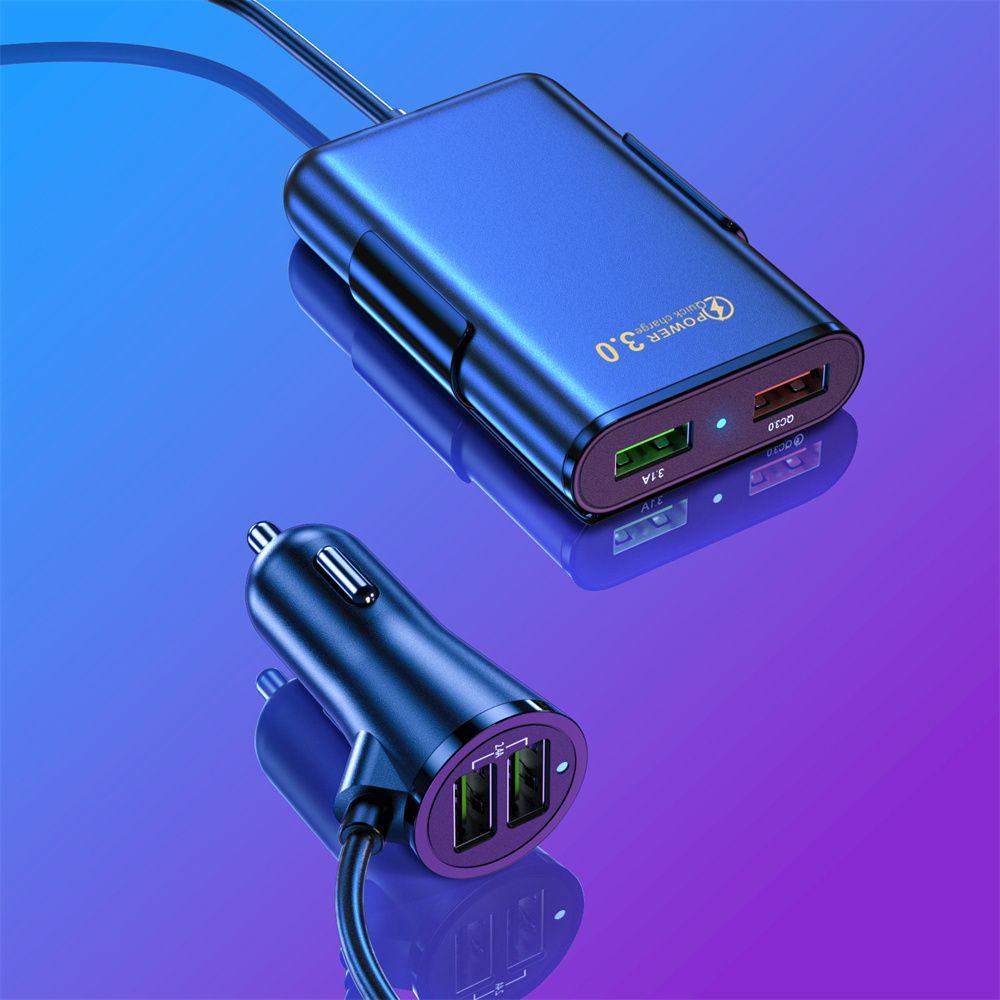 Ổ Cắm Sạc Nhanh QC3.0 4 Cổng Cho Xe Hơi