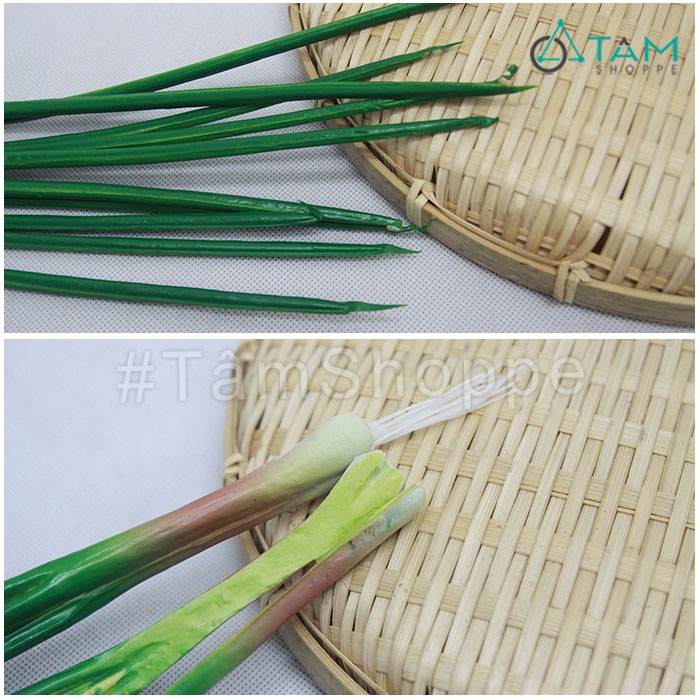 Mô hình lá hành giả trang trí như thật D34cm