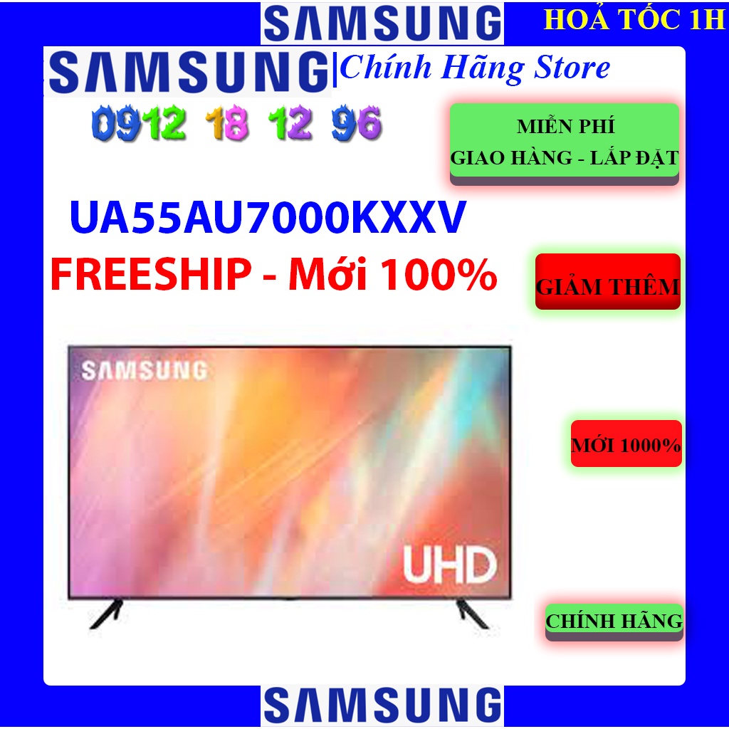 [Mã ELHAMS5 giảm 6% đơn 300K] Smart Tivi Samsung UA55AU7000 4K UHD 55 Inch | Samsung 55AU7000