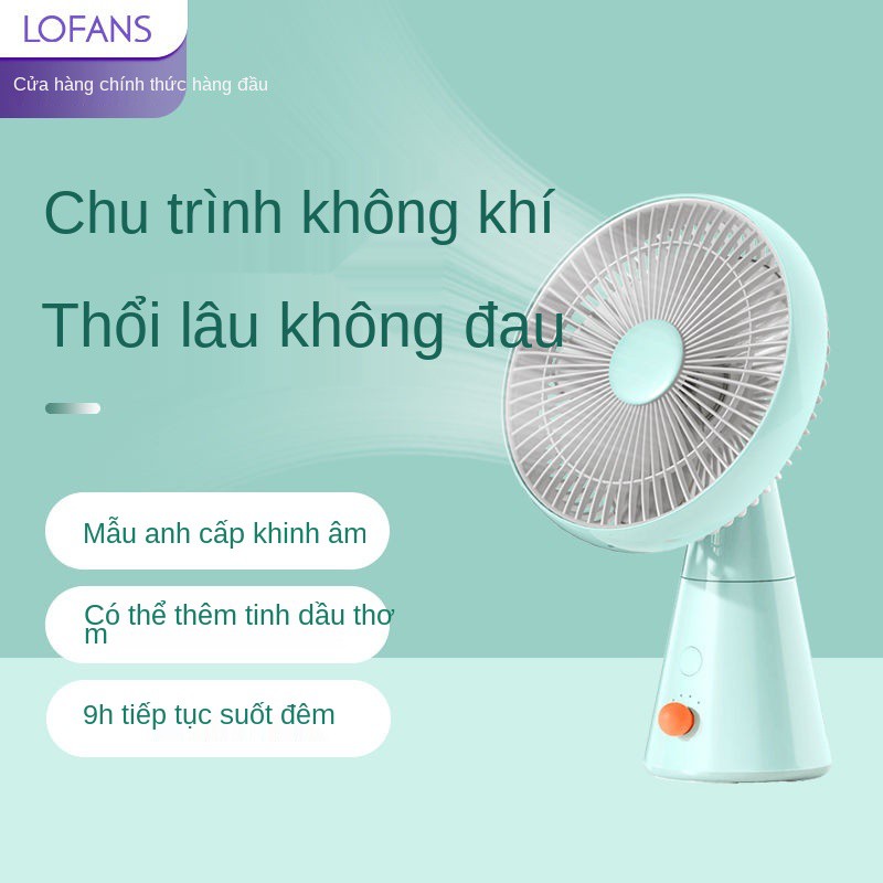 Quạt lưu thông máy tính để bàn Langfei ký túc xá hộ gia đình sạc usb nhỏ di động im lặng