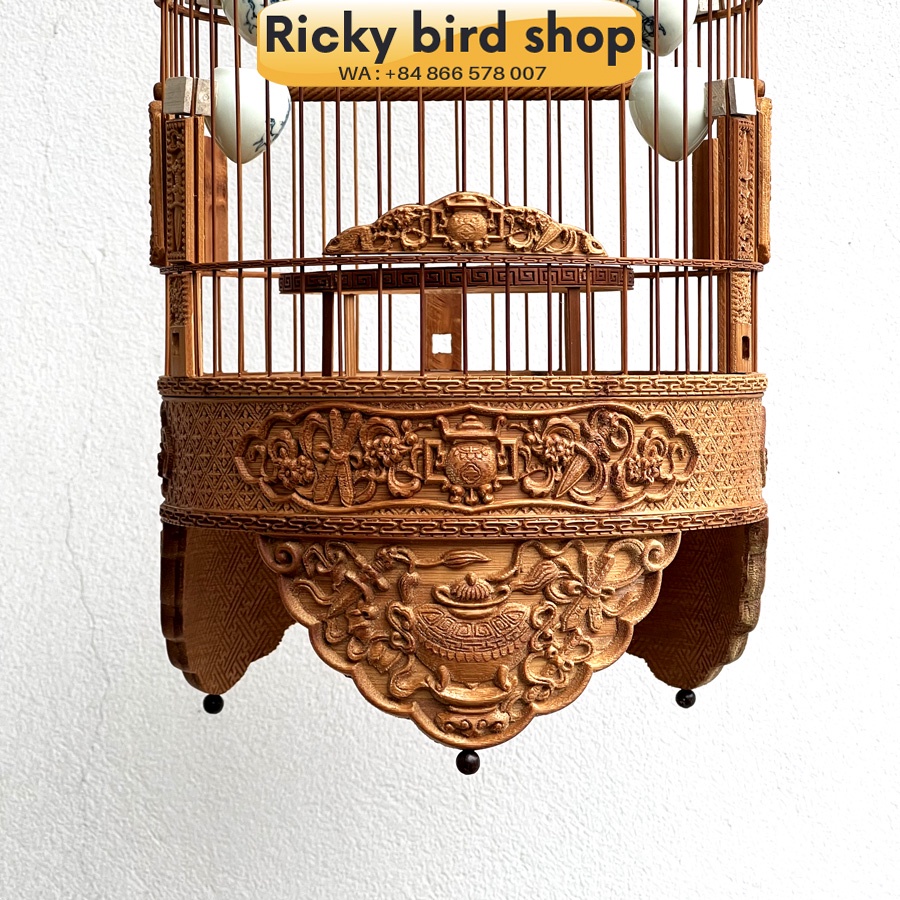 Lồng chim tre, Puteh bird cage -  Teapot 01 design