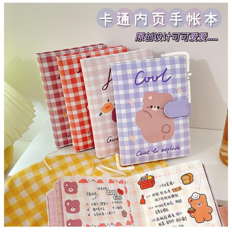 Sổ Tay Ghi Chép Dễ Thương Họa Tiết Thỏ Gấu [Hàng Loại 1]