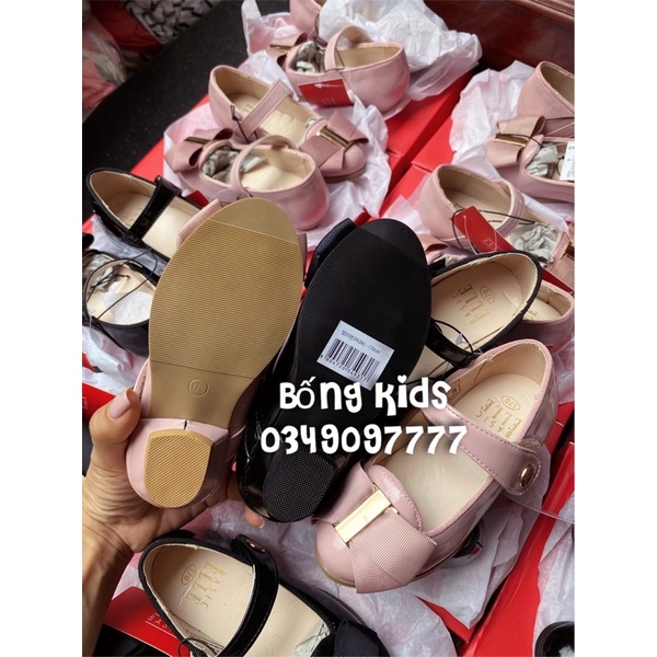 Giày Bé Gái Nơ Da Bóng ELLE