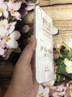 Ốp Iphone xs max silicon dẻo trong