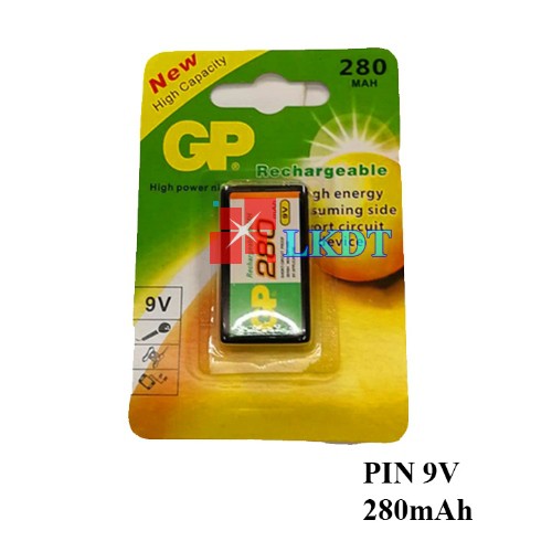 LKDT Pin sạc vuông 9V 280mAh GP