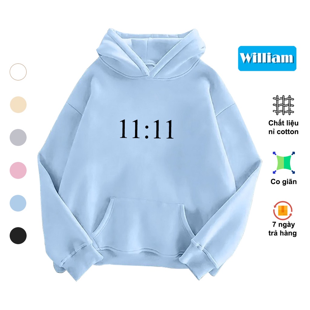Áo hoodie nam nữ in hình cặp số mang ý nghĩa đặc biệt, chất nỉ bông dày dặn, in Pet cao cấp William - DS227