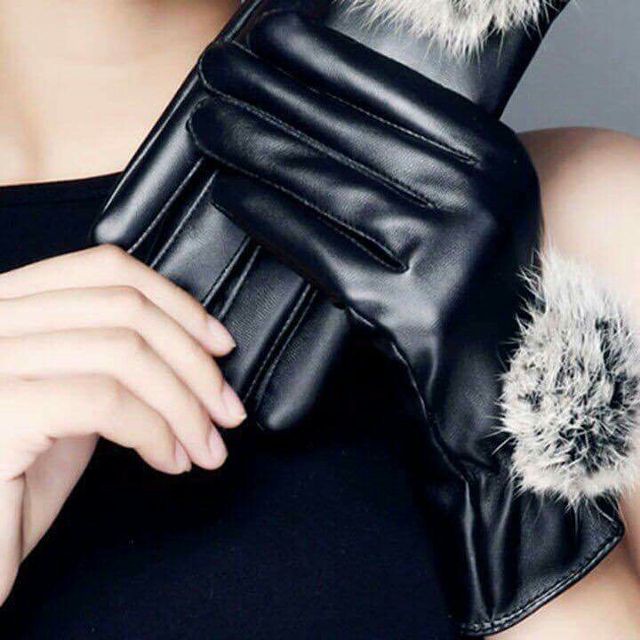 GĂNG TAY GIẢ DA LÓT LÔNG