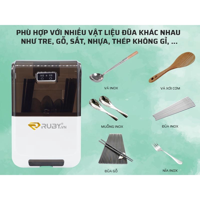 Máy Sấy Khô Đũa Thìa Khử Khuẩn, Diệt Nấm Mốc Bằng Tia UV Cao Cấp, Máy Sấy Diệt Khuẩn Đũa Thìa Treo Tường Tiện Lợi