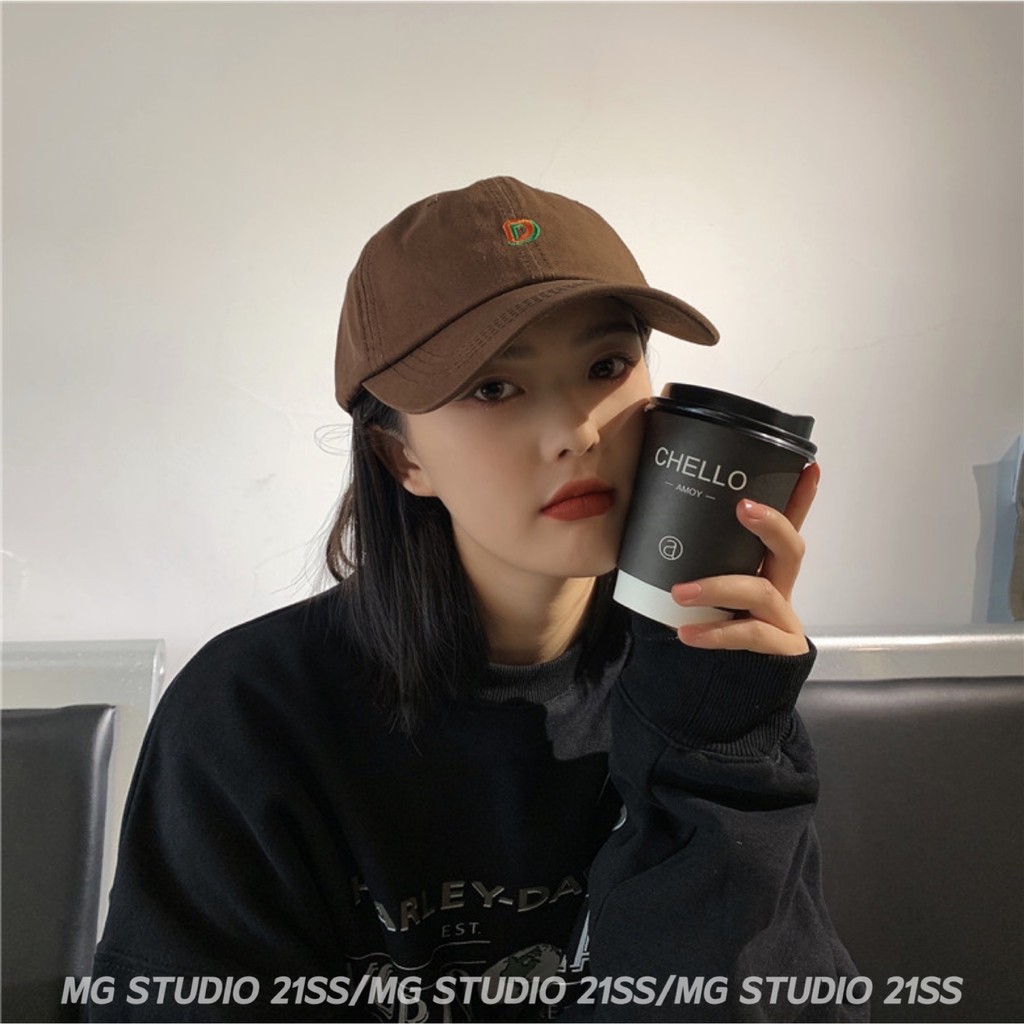 Mũ Lưỡi Trai MG STUDIO Thêu Họa Tiết Chữ &quot;D&quot; Cá Tính