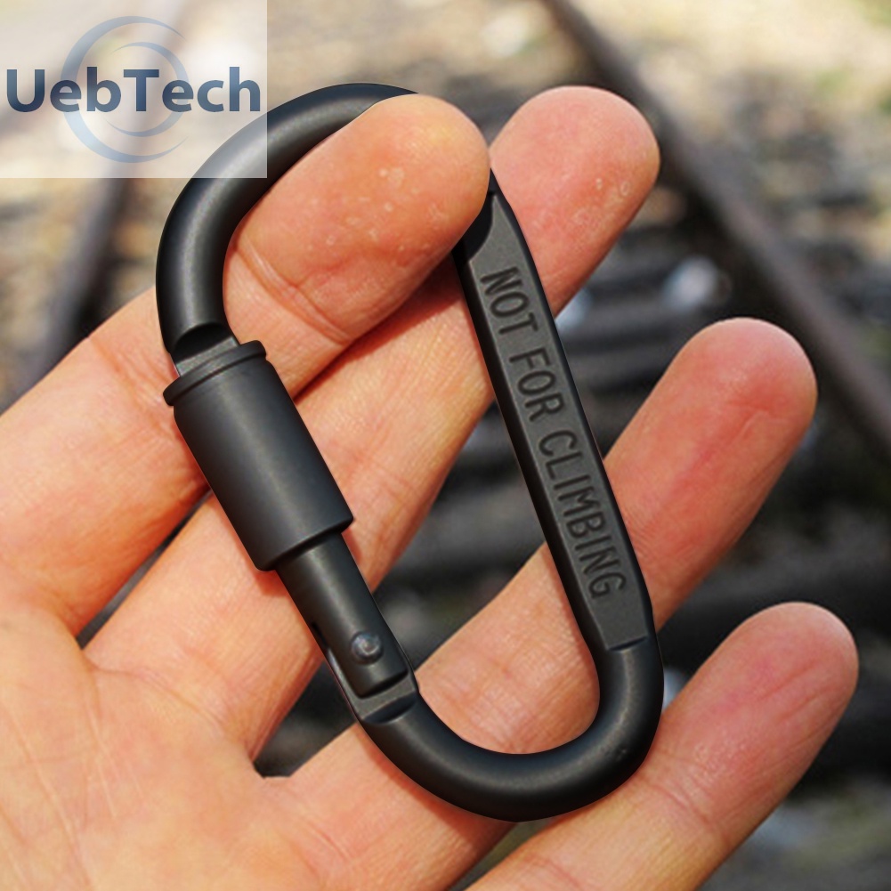 Bộ 6 cái vòng khóa bấm chữ D bằng hợp kim nhôm D EDC hỗ trợ balo leo núi du lịch cắm trại ngoài trời đa năng