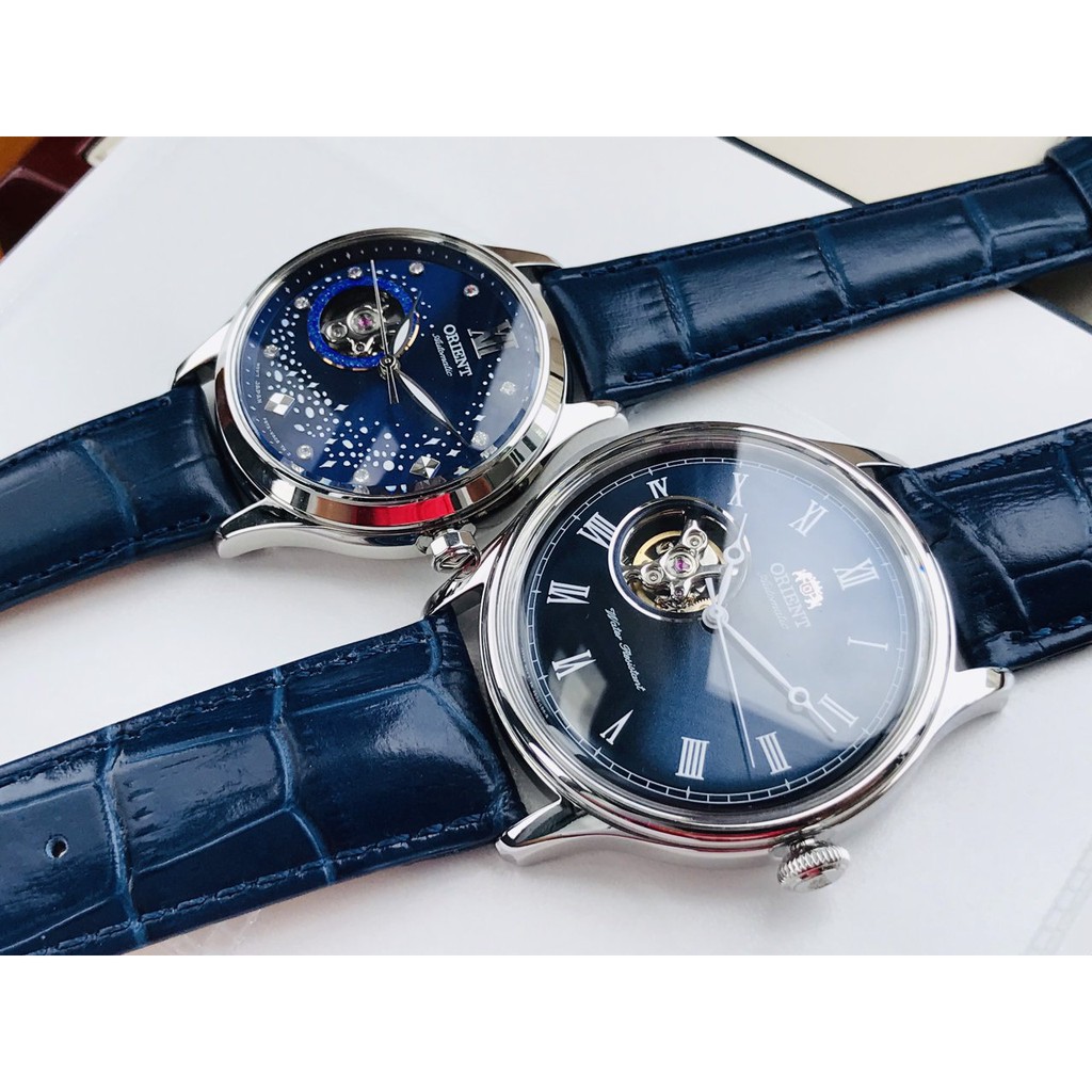 Đồng hồ cặp Orient - Máy Automatic - Kính tráng Sapphire - Dây da