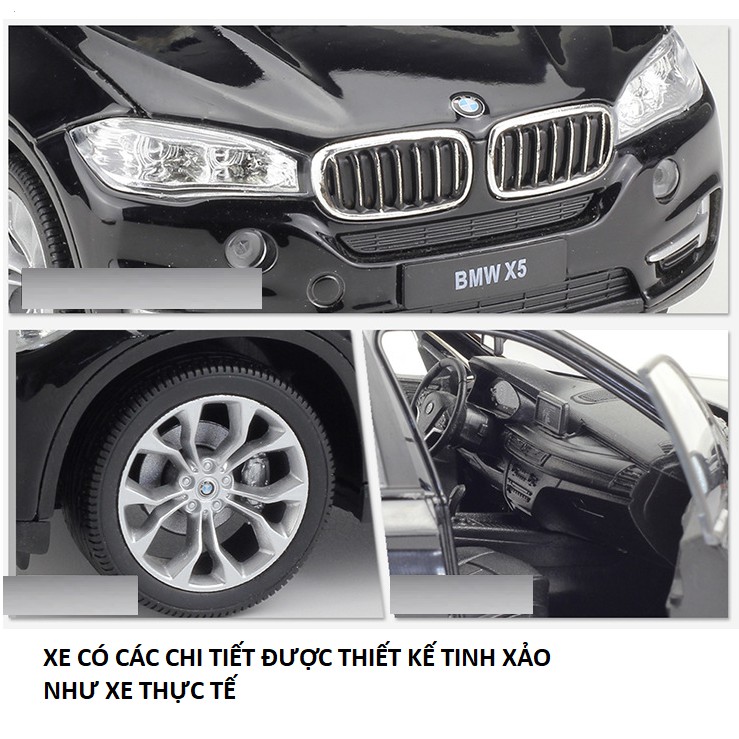 Xe mô hình ô tô BMW X5 tỉ lệ 1:24 Welly bằng kim loại
