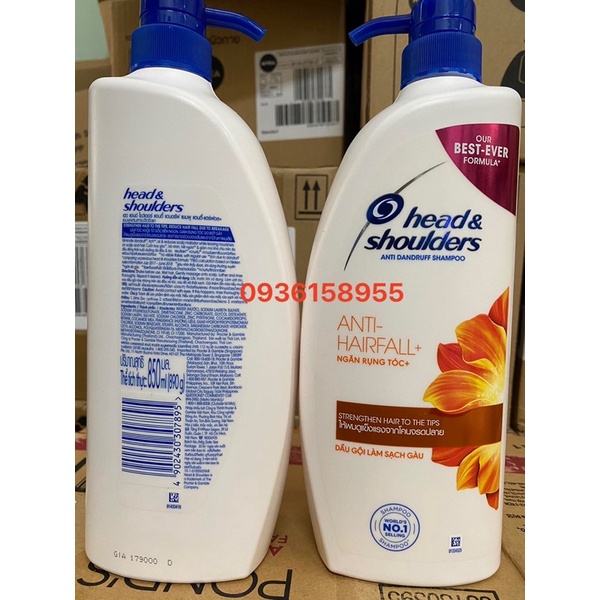 Dầu gội Head &amp; shoulders 850g ngăn dụng tóc thái lan ( mẫu mới )