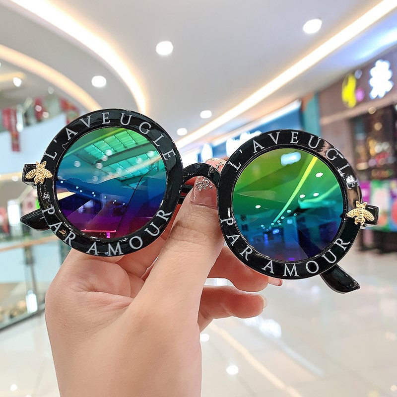 Kính mát gọng tròn thời trang mùa hè dành cho bé trai và bé gái