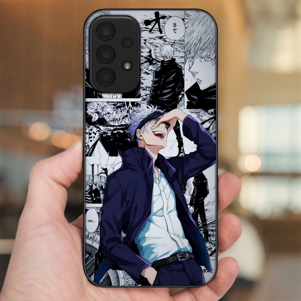 Ốp lưng Samsung A23 viền đen in hình Satoru Jujutsu Kaisen