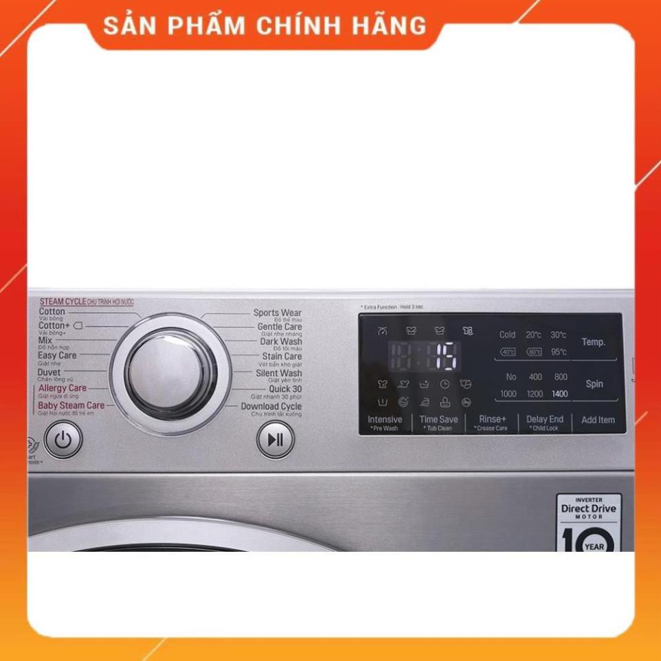 [ VẬN CHUYỂN MIỄN PHÍ KHU VỰC HÀ NỘI ] Máy giặt LG lồng ngang 8kg FC1408S3E, Hàng chính hãng - BH 24 tháng BM