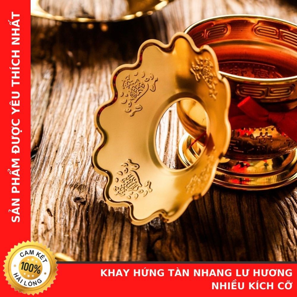 Khay Hứng Tàn Nhang Lư Hương - Loại Dày - Chất Lượng - Thương Hiệu Chú Sa Di Hoan Hỉ