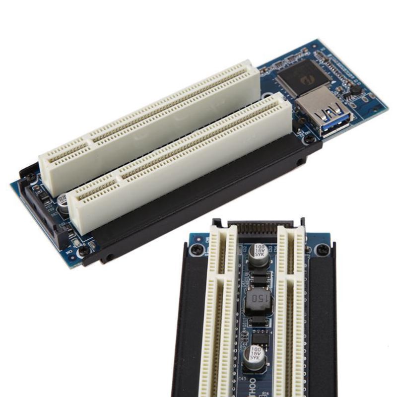 Card Mở Rộng PCI-E Express X1 Sang Dual PCI Kèm Dây Cáp USB Cho WIN2000 / XP / Vista / Win7 / Win8 / LINUX Thẻ