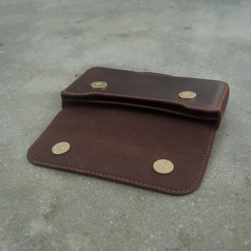 Bao điện thoại kép cho 2 máy - Bao da đeo hông handmade thủ công - Da thật nhập khẩu