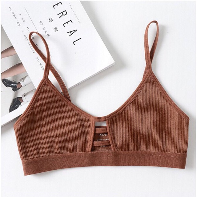 Áo Bralette Cotton Gân Tăm Mã Mới 8882