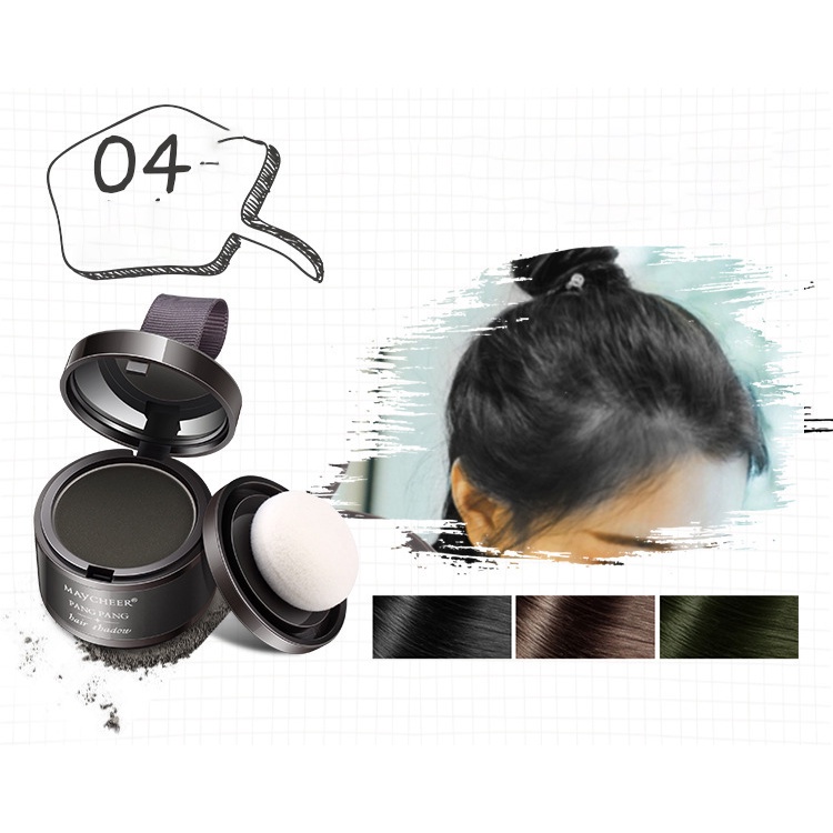 Phấn phủ che khuyết điểm tóc Maycheer Pang Pang Hair Shadow chấm hói che chân tóc HALOMI | BigBuy360 - bigbuy360.vn