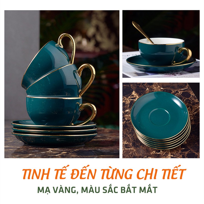 Bộ ấm tách trà hoàng gia gốm sứ, Phong cách Bắc Âu, Ấm tách trà đẹp,  Mang đến thú vui thưởng trà tao nhã