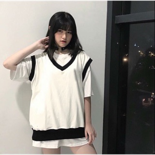 Gile viền 3 màu đen hồng trắng hot