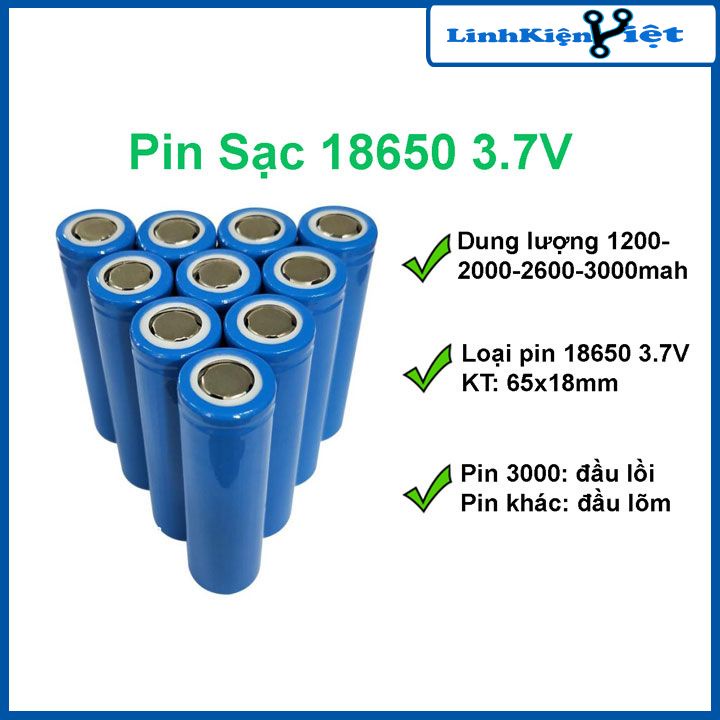 Pin Sạc Dự Phòng 18650 3.7V