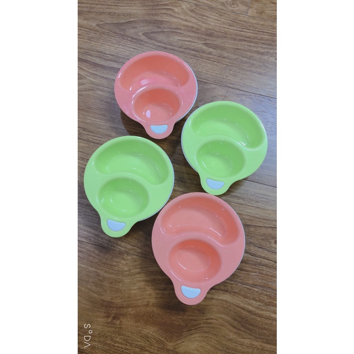 Bát ăn dặm 2 ngăn Paku Inomata Nhật cho bé (đáy có thể tháo rời thành bát) FREE SHIP GIÁ SỐC