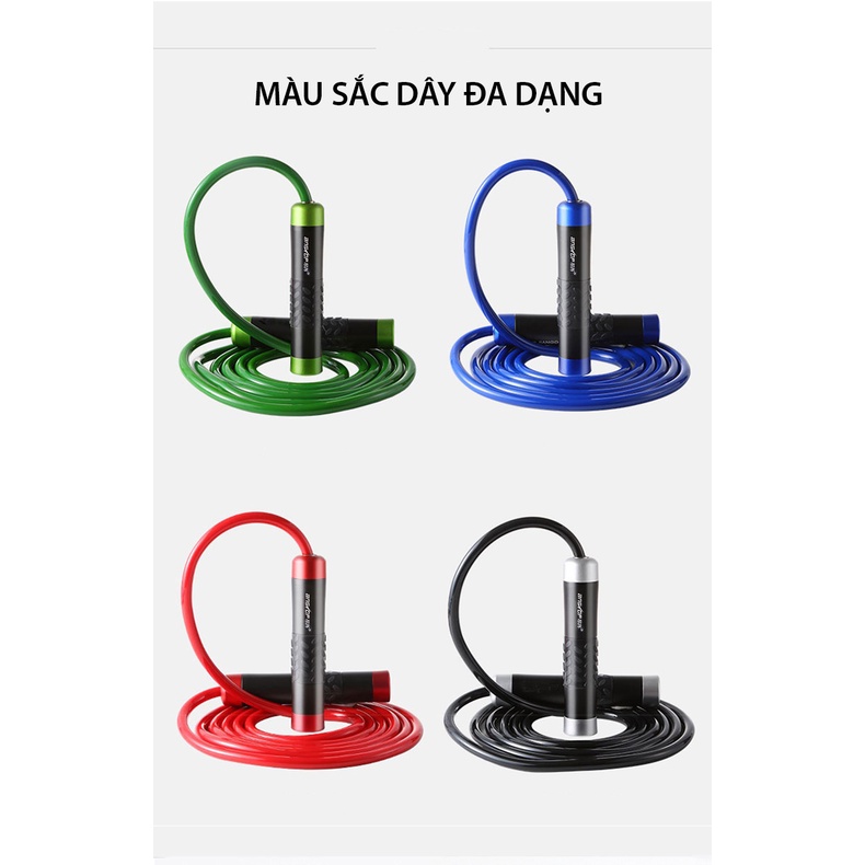 Dây nhảy thể lực CLEACCO trọng lượng 400g, tay cầm kim loại ( dùng trong Boxing, Muay Thai ), tặng kèm túi BORO SPORT