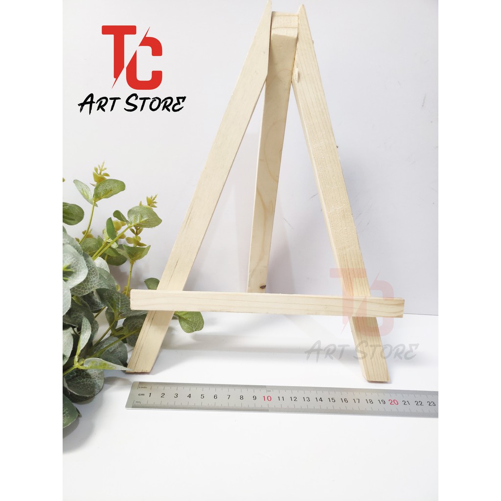 Canvas mini, Canvas 10x10cm kèm giá vẽ nhỏ trang trí