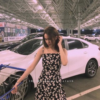 Đầm 2 dây hoa cúc - DV01