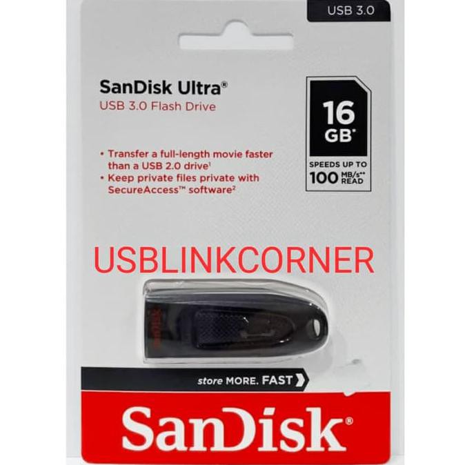 Usb Sandisk Ultra Usb 3.0 100mbs Flashdisk 16gb Cz48 Chính Hãng Cho Máy Tính / Laptop
