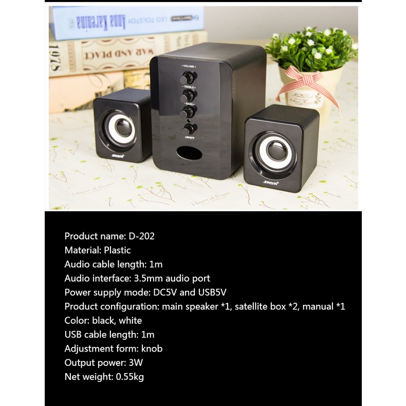 Loa JIASHI giao diện USB tiện lợi thiết kế thời trang sử dụng tại nhà