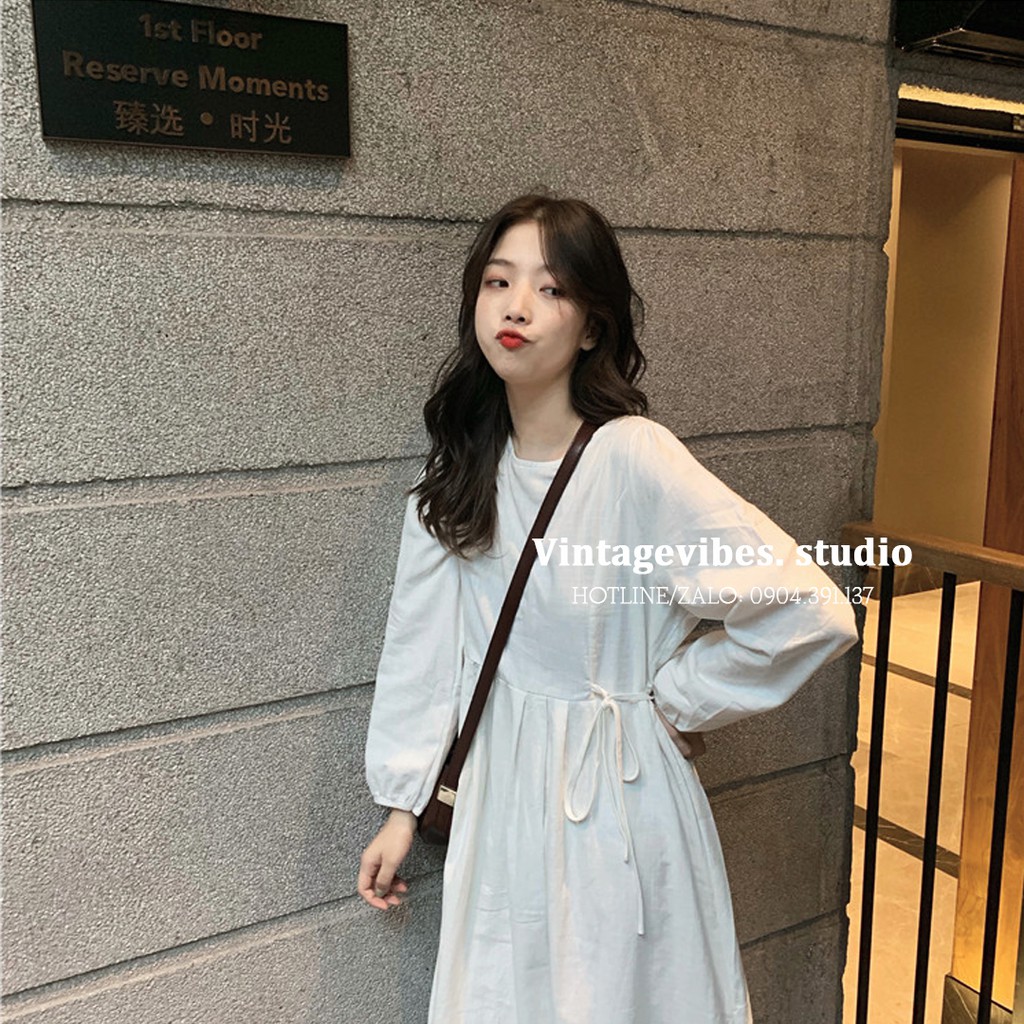 Váy babydoll tiểu thư phối cúc lưng Ulzzang (hàng QC) - Ảnh thật | BigBuy360 - bigbuy360.vn