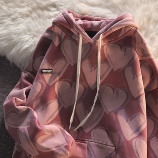 Áo hoodie in hình trái tim phong cách cổ điển thời trang cho cặp đôi