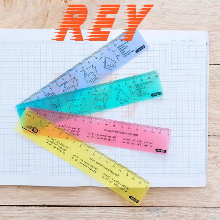 COMBO 20 cây thước dẻo 𝑻𝒉𝒊𝒆̂𝒏 𝑳𝒐𝒏𝒈 PP 18cm Điểm 10 TP-SR023