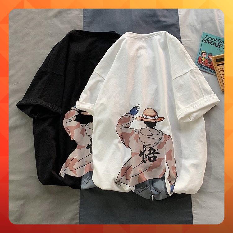 [CÓ ẢNH THẬT] Áo thun tay lỡ form rộng in họa tiết hoạt hình LUFFY - Unisex nam nữ đều mặc được | BigBuy360 - bigbuy360.vn