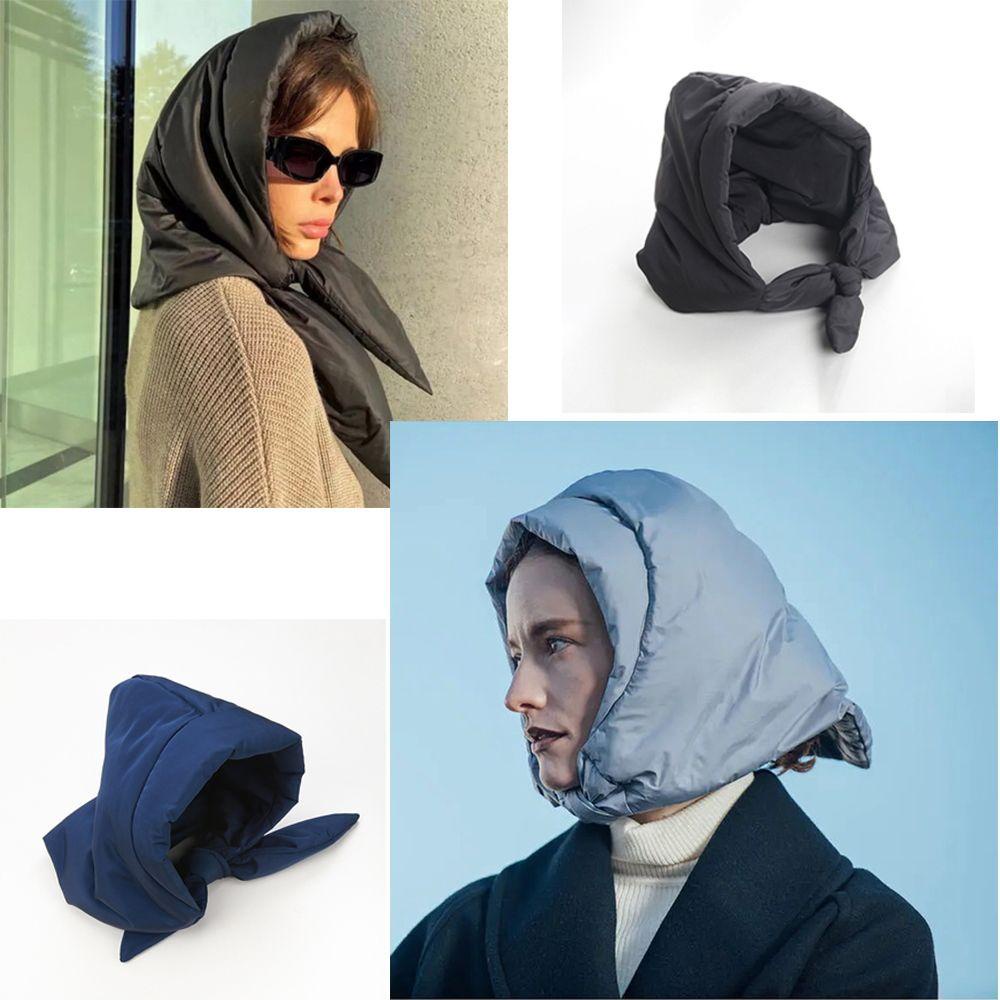 JUNE Mũ Trùm Đầu Vải Cotton Dày Mềm Mại Chống Gió Thời Trang Đường Phố Cho Nữ