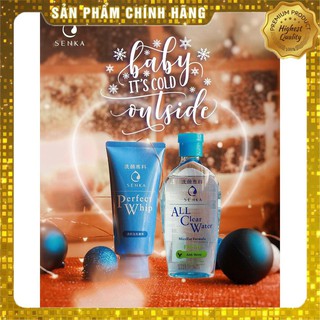 Bộ Nước tẩy trang Senka ALL Clear Water Fresh 230ml + Sữa rửa mặt tạo bọt Senka Perfect Whip 120g