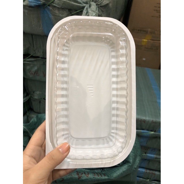 [HANG HOT] 100 hộp nhựa sushi HT17 dùng 1 lần đế đen