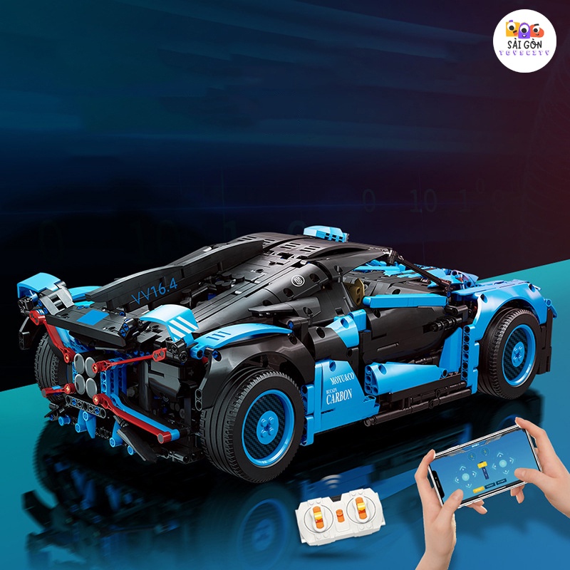 Đồ Chơi Lắp Ráp Kiểu LEGO TECHNIC Mô Hình Xe Điều Khiển Từ Xa RC Bugatti Chiron MY88008 Với 3102+ Mảnh Chi Tiết